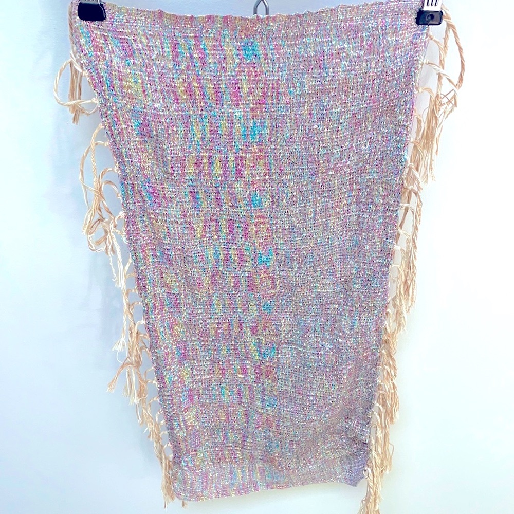 NEW Handmade Multicolor Metallic Thread Woven Small Tapestry